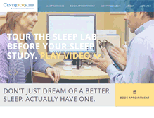 Tablet Screenshot of centreforsleep.com